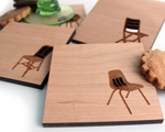 modern wood chair coasters eames